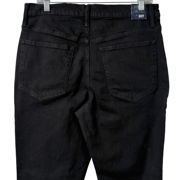 J Crew Mid Rise Flare Crop Jeans Stretch Black Denim 30T / 30 Tall / Long boho - Picture 5 of 15